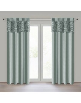 Zasłona Gotowa Roses 13 Na Taśmie 140 X 270 Cm Miętowy