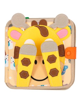 Książeczka sensoryczna edukacyjna filcowa 3D manipulacyjna ruchome elementy żyrafa Kik Sp. z o. o. Sp. k. | Time- 2