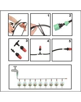 Zraszacz ogrodowy kurtyna wodna mgiełka system nawadniania 20m Kik Sp. z o. o. Sp. k. | Time- 2