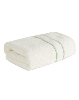 Ręcznik kąpielowy 50x90 cm bawełniany kolor kremowy z kontrastującymi paseczkami 500 g/m2 SIBEL Eurofirany | Time- 2