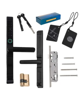 Klamka do drzwi zamek elektroniczny szyfrowy na kod odcisk palca kartę