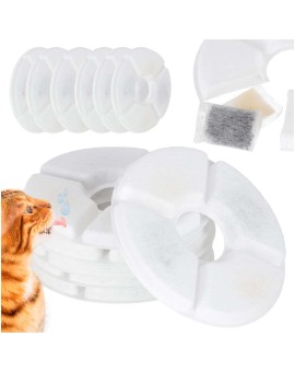 Filtry wymienne do poidełka fontanny dla psa kota zwierząt zestaw 6 sztuk