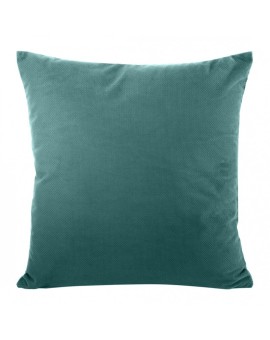 Poszewka na poduszkę 45x45 cm welwetowa turkusowa z drobnym strukturalnym wzorem MILO