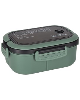 Lunch box śniadaniówka pudełko śniadaniowe z przegródkami dzielone 1200ml zielone Kik Sp. z o. o. Sp. k. | Time- 2