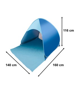Namiot plażowy parawan samorozkładający na plażę ogród ogrodowy POPUP ochronny UV XXL Kik Sp. z o. o. Sp. k. | Time- 2