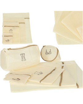 Worek siatka torba do prania bielizny ubrań spodni z zamkiem 6 szt