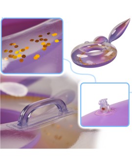 Kółko do pływania koło dmuchane syrena z brokatem galaxy 94 cm XXL max 60kg Kik Sp. z o. o. Sp. k. | Time- 2