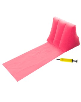 Mata plażowa z dmuchanym oparciem leżak z poduszką różowy Kik Sp. z o. o. Sp. k. | Time- 2