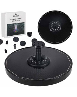 Fontanna solarna LUARO do oczka wodnego ogrodowa pompa pływająca LED RGB 16cm