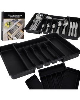 Organizer do szuflady wkład kuchenny na sztućce rozsuwany regulowany