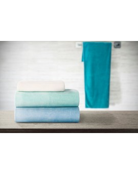 Ręcznik szybkoschnący 50x90 cm z mikrofibry kolor srebtny sportowy 380g/m2 AMY