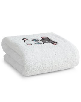 Ręcznik kąpielowy dziecięcy 50x90 cm bawełniany kolor biały z aplikacją pandy 450 g/m2 BABY 73 Eurofirany
