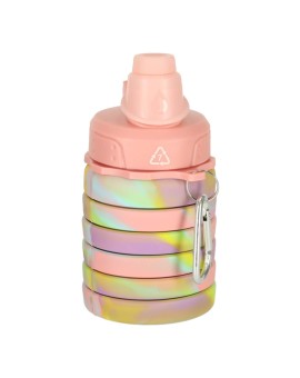 Butelka na wodę bidon silikonowy składany z uchwytem BPA FREE 500ml tęczowy Kik Sp. z o. o. Sp. k. | Time- 2