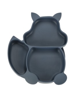 Naczynia silikonowe dla dzieci wiewiórka zestaw 9 elementów ciemny niebieski Kik Sp. z o. o. Sp. k. | Time- 2