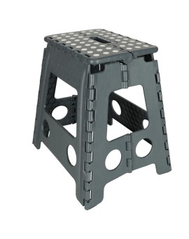 Stołek taboret składany antypoślizgowy 39,5 cm ciemny szary