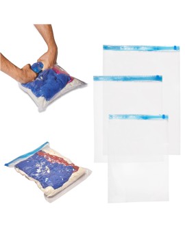 Worki próżniowe rolowane na ubrania 9 sztuk 3 rozmiary 35x50cm, 40x50cm, 50x70cm