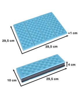 Mata piankowa składana do siedzenia turystyczna niebieska