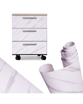 Folia rolka samoprzylepna okleina tapeta biały marmur - jazz 1,22x50m