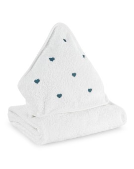 Zestaw ręczników bawełnianych na prezent 3 szt kolor biały, srebrny z haftem 400 g/m2 LAURA Eurofirany | Time- 2