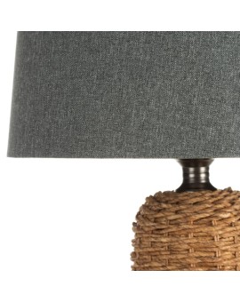 Lampa ARLO w stylu boho z plecionej podstawy i matowego abażuru Eurofirany | Time- 2