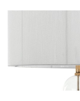 Lampa stojąca ARIANA na podstawie łączącej szkło metal i abażur z matowej nici Eurofirany | Time- 2
