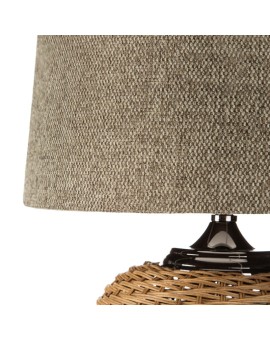 Lampa PATI w stylu boho z plecioną podstawą i matowym abażurem Eurofirany | Time- 2
