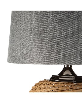 Lampa PATI w stylu boho z plecioną podstawą i matowym abażurem Eurofirany | Time- 2