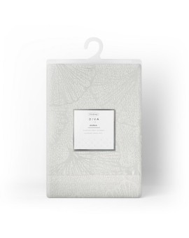 Bieżnik na stół 40x180 cm DIANA zdobiony żakardowym wzorem liści miłorzębu i ozdobną kantą Eurofirany | Time- 2