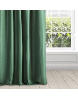 Zasłona zielona z błyszczącym splotem 140x270 cm taśma ESSME DIVA LINE