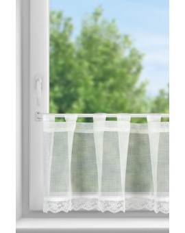 Zazdrostka biała zdobiona subtelną koronką 40x150 cm szelki SUZAN