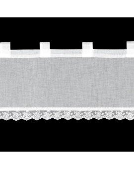 Zazdrostka biała zdobiona subtelną koronką 40x150 cm szelki SUZAN Eurofirany | Time- 2