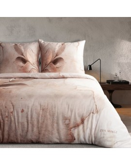 Pościel 220x200 cm z makosatyny bawełnianej kolor beżowy, kremowy z wzorem designerskim ARLO Eva Minge