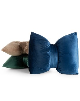 Poduszka 45x55 cm welwetowa kolor granatowy w kształcie kokardy KOKARDA Eurofirany | Time- 2