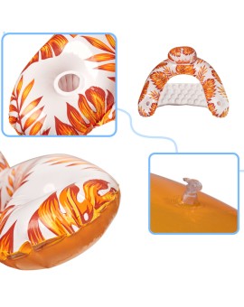 Krzesło do pływania fotel leżak hamak wodny pomarańczowy Kik Sp. z o. o. Sp. k. | Time- 2