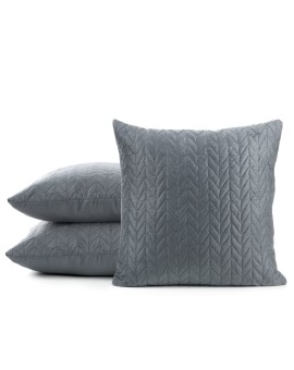 Narzuta welwetowa musztardowa 170x210 cm pikowana metodą hot press wzór geometryczny LUIZ Eurofirany | Time- 2