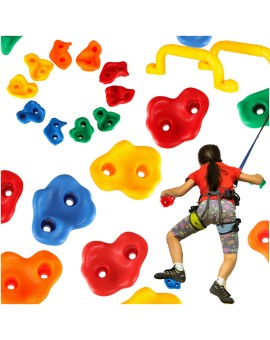 Kamienie wspinaczkowe uchwyty do wspinaczki dla dzieci kolorowe 10 szt + śruby