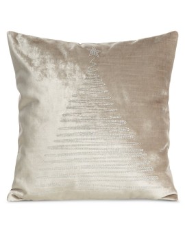 Poszewka na poduszkę świąteczna granatowa 45x45 cm welwetowa zdobiona diamencikami ROYAL