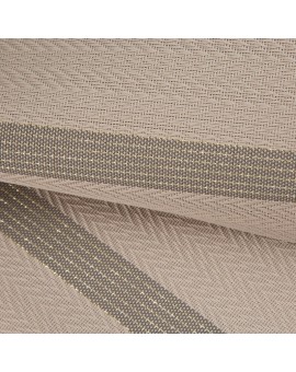 Podkładka na stół beżowo, brązowa 30x45 cm RUBY zdobiona pasami pleciona Eurofirany | Time- 2