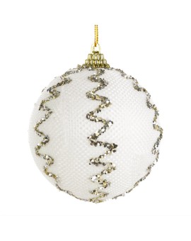 Bombka choinkowa zdobiona drobnymi kryształkami