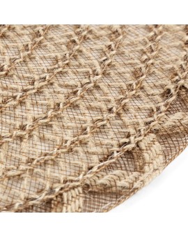 Podkładka na stół naturalna z juty średnica 38 cm GWEN w stylu boho Eurofirany | Time- 2
