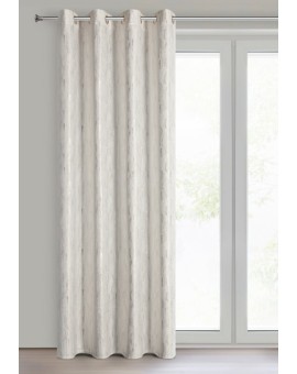 Zasłona biało, złota z aksamitnego welwetu zdobiona przecieranym nadrukiem 140x250 cm złota przelotka - ARNITA Eurofirany | Time