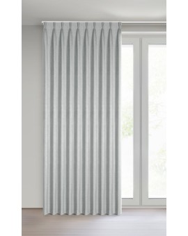 Zasłona srebrna z 100% zaciemniającej tkaniny typu blackout 125x270 cm (wymiar podany na gotowo) system flex - NELISA Eurofirany