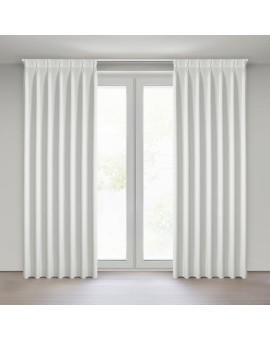 Zasłona biała z welwetowej tkaniny 80x270 cm (wymiar podany na gotowo) system flex - MELANIE