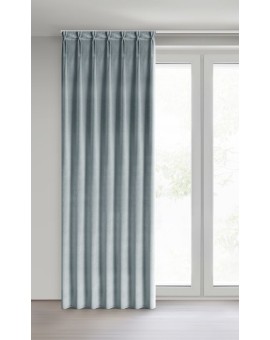 Zasłona srebrna z welwetowej tkaniny 80x270 cm (wymiar podany na gotowo) system flex - MELANIE Eurofirany | Time- 2