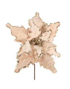 Świąteczny kwiat choinkowy z płatkami z miękkiego futerka