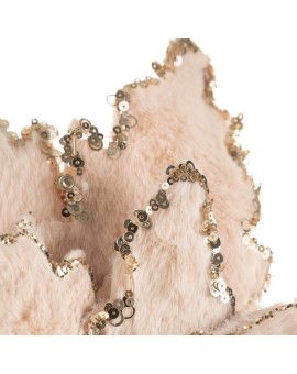 Świąteczny kwiat choinkowy z płatkami z miękkiego futerka Eurofirany | Time- 2