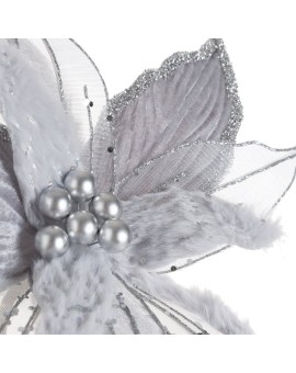 Świąteczny kwiat choinkowy z przyjemnie miękkich tkanin Eurofirany | Time- 2