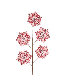 Gałązka świąteczna Dekoracyjna 248 68 X 30 Cm Czerwony