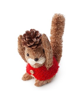 Ozdoba choinkowa urocza wiewiórka w sweterku w stylu eko