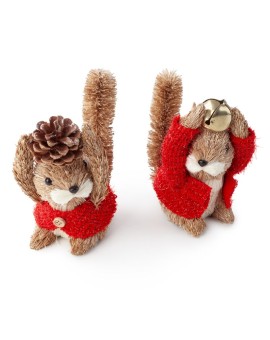 Ozdoba choinkowa urocza wiewiórka w sweterku w stylu eko Eurofirany | Time- 2